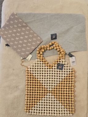 Rosantica Emi Wooden Beaded Bag